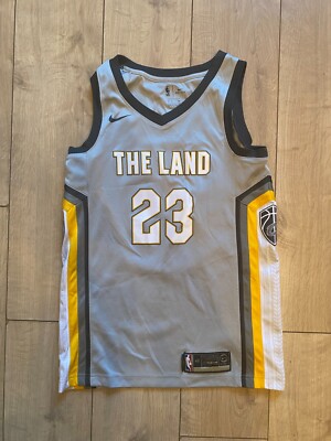Nike The Land Cleveland Cavs NBA Retro Lebron James Basketball Trikot Small 40