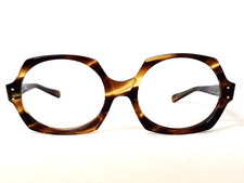 VTG WOMENS OVERSIZED FRAMES AO HEX-O THRU COLOR CN 150 T EYEGLASSES GLASSES