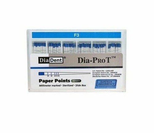 DiaDent Specially Tapered Dia-PRO T MMPP Paper Points All Sizes F1 to F5 100/Box - Picture 5 of 8
