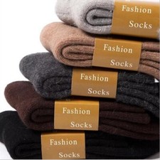 4 Pack Men Wool Crew Dress Socks Boot Soft Thick Warm Winter Thermal Sock 6-10