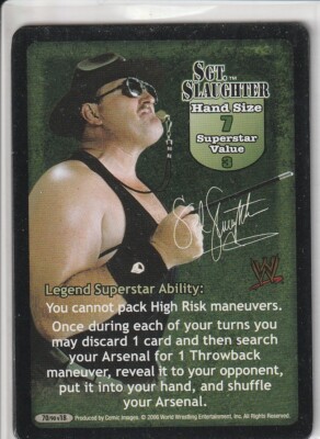 WWE: Sgt. Slaughter Superstar Card for WWERD: Sgt. Slaughter