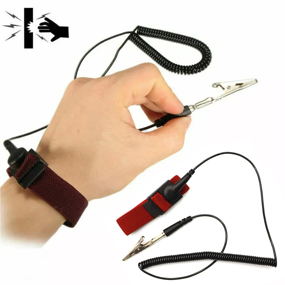 ESD Adjustable Wrist Strap Anti Static Discharge Band Ground Bracelet
