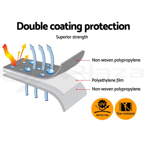 Instahut Tarpaulin Tarp Poly Tarps Heavy Duty Canvas Camping Cover Tent 180gsm - Picture 5 of 198