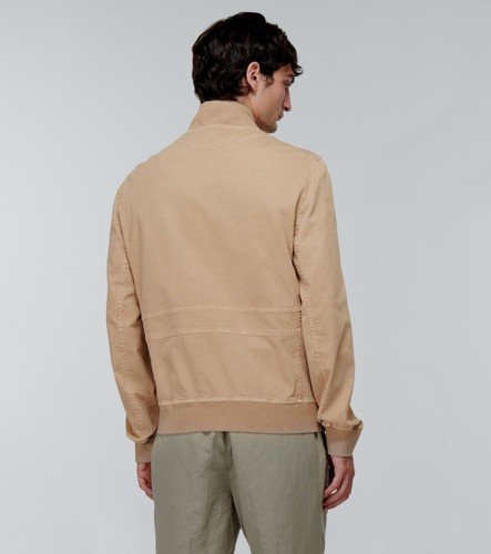 NWT$2995 Brunello Cucinelli Men's Bomber Jacket With Logo Engraved Hardware A248 - Picture 2 of 11