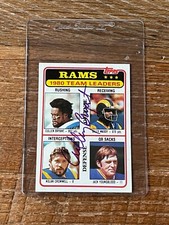 1981 Topps Rams Team Leaders William Cullen Bryant (d. 2009) signed auto