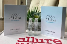 2 GIORGIO ARMANI DI GIOIA EDP SAMPLE 1.2 ML/0.04 OZ EACH As Shown
