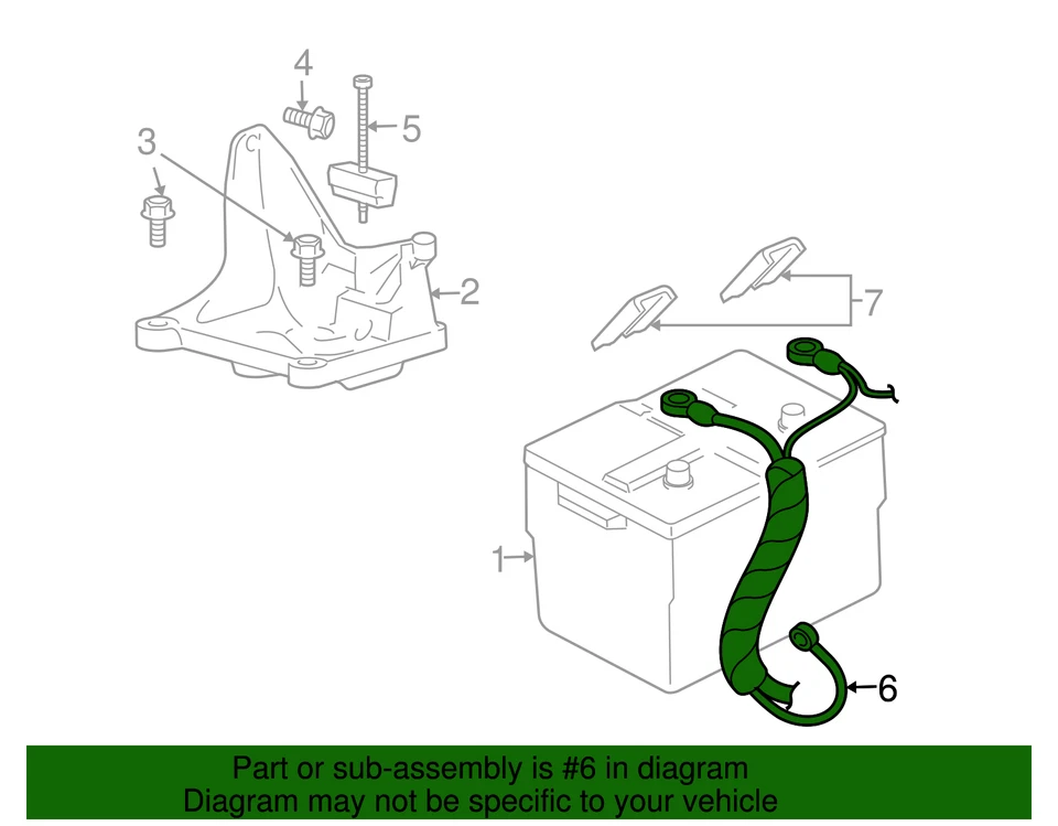 Cable positivo original Ford 2003-2004 Ford 3W7Z-14300-AA Foto 2 de 4
