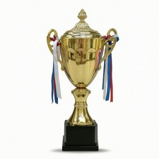 Trophy with Lid Classic Trophy with Ribbons Large for Ceremonies
