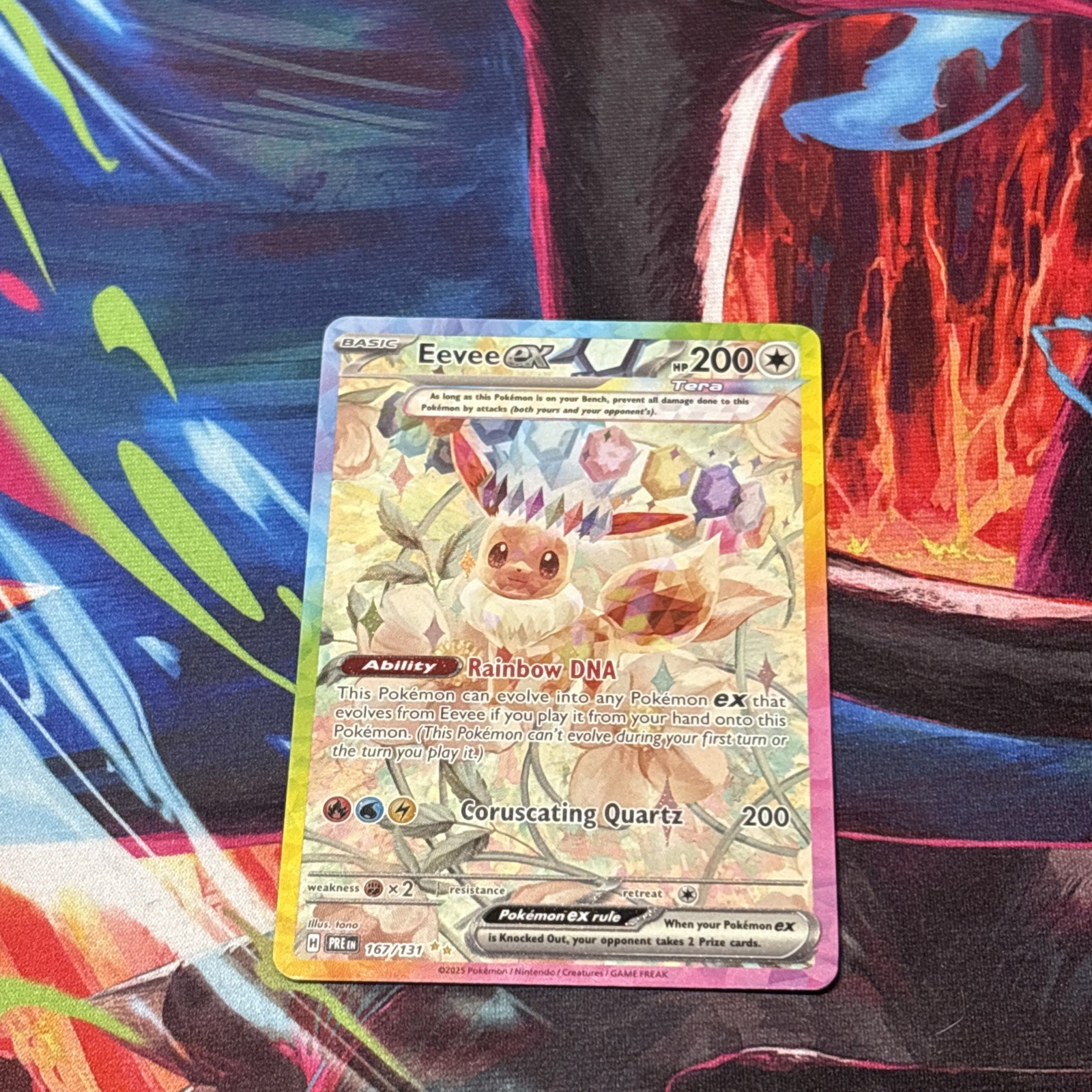 Eevee EX Sir 167/131 Prismatic Evolutions Holo Card NM Condition