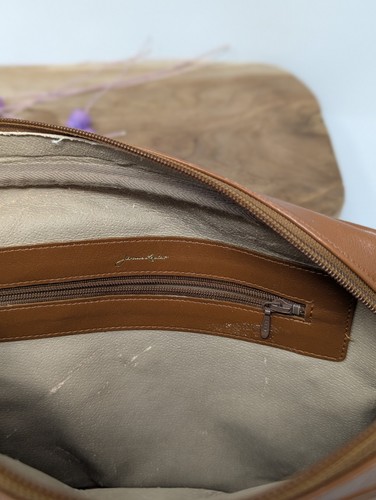 Vintage Jerome Leplat Umhängetasche, Crossbody – Cognacfarben Canvas – 80er - Bild 6 von 7