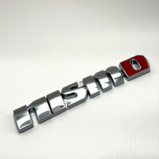 Nismo Racing Sport Chrome Silver  Red Rear Trunk Emblem Logo 3d Badge Decorate
