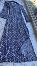 Women's Long Maxi Lulus Daydream Blue Print Dress