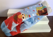   NEW  ELMO SESAME STREET SHERPA LINED SOCKS SOFT, WARM, NON-SLIP ONE SIZE