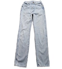 Vintage Wrangler Cowboy Straight Jeans Womens 24x33 Blue Faded Soft Mens Upcycle