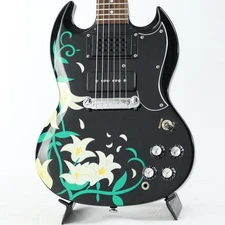 Used ESP OVERDRIVE collaboration mini guitar, Sarina Signature Model BLACK LILY 