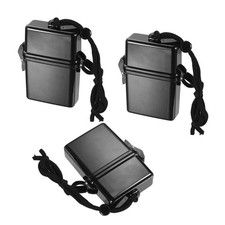 3Pcs Black ID Card Badge Holder DIY Sports Case with Lanyard Waterproof