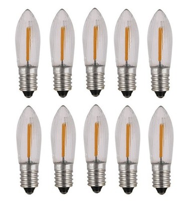 0.2W 14V-55V 3000K E10 COB LED Replacement Bulb for Candle String Lights