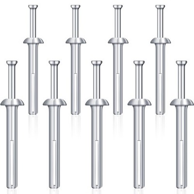 100 PCS 1/4 x 11/4 Inch Drive Nail Anchor Cement Hammering Pin Fasteners