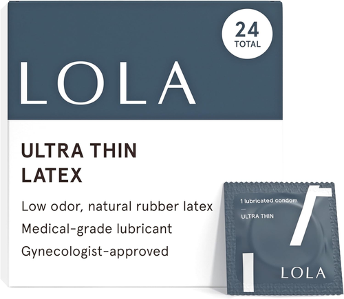 LOLA Regular Ultra Thin Natural Condoms - Vegan-Friendly Organic Condoms - Sensi