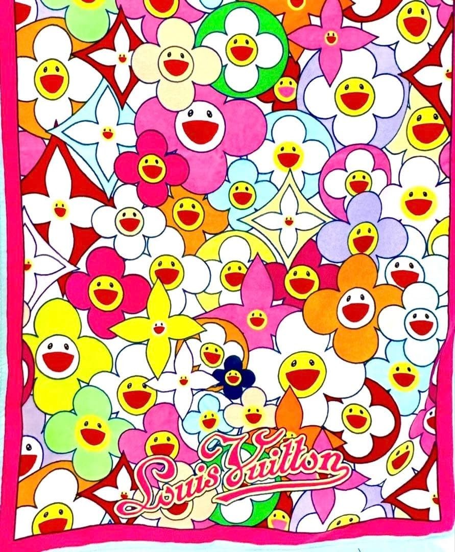 Louis Vuitton Takashi Murakami Cosmic Blossom Beach Towel Large