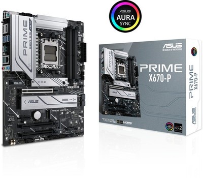 ASUS Prime X670-P Mainboard AMD Sockel AM5 Ryzen 7000/8000/9000er DDR5 M.2 USB-C