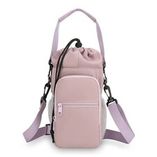 Portable Water Bottle Carrier Insulated Cup Cover Bag Holder Pouch With Strap