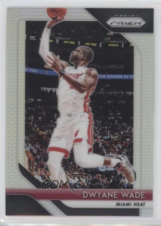 2018-19 Panini Prizm Silver Prizm Dwyane Wade #206 HOF yf0