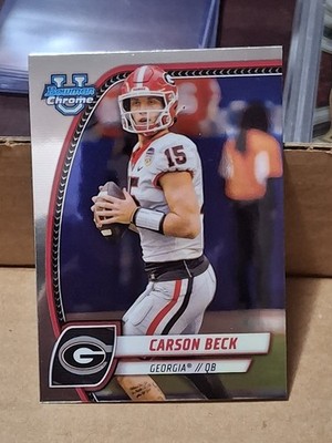 2024 CARSON BECK BOWMAN U CHROME NFL ROOKIE CARD RC #CRP-7 MIAMI UGA GEORGIA