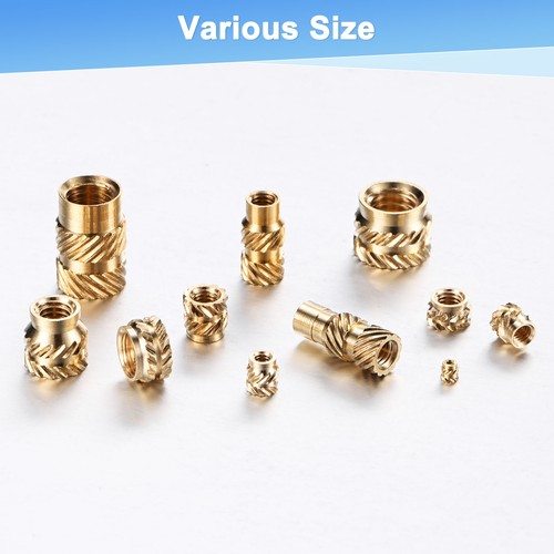 150-Pack M2 x 3mm x 3mm Brass Knurled Threaded Inserts for Plastic/3D Printing - Picture 5 of 7
