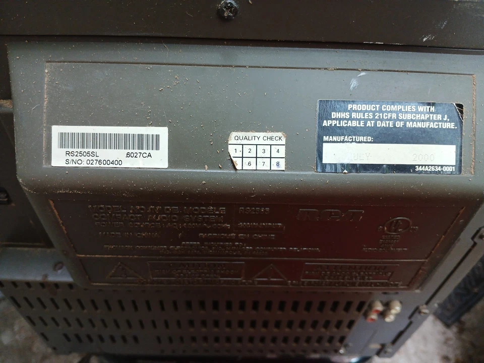 Rca 5 Disc Changer Audio System RS-2505 Autio System - Image 4 of 4