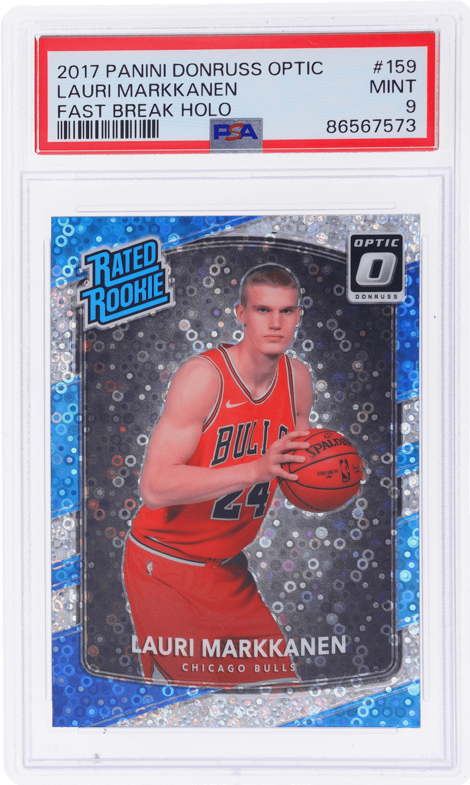 2017 Donruss Optic Lauri Markkanen Disco #159 PSA 9 Rookie RC