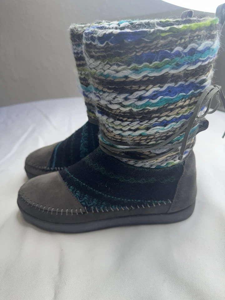 Botas de hilo Toms 770615 Nepal para mujer talla 7,5 pull-on piel sintética forradas a mitad de la pantorrilla Foto 2 de 4