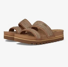 Reef Sandals Women's Cushion Vista Hi Chocolate Raffia 8.5 NWOB