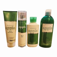 BBW Apple 4-PC Set: No. 1 Body Wash & Shampoo, No. 2 Cream & No. 3 Mist HTF READ