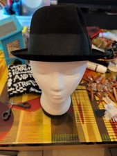 Royal Stetson Selby Black Fur Felt Fedora Hat Size 7 1/8