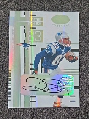 2005 Leaf Certified Materials Deion Branch /75 Auto Super Bowl MVP Patriots  
