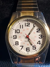 Accutime Watch Corp Quartz Watch Mens 36.5mm Stainless Steel Japan Movement