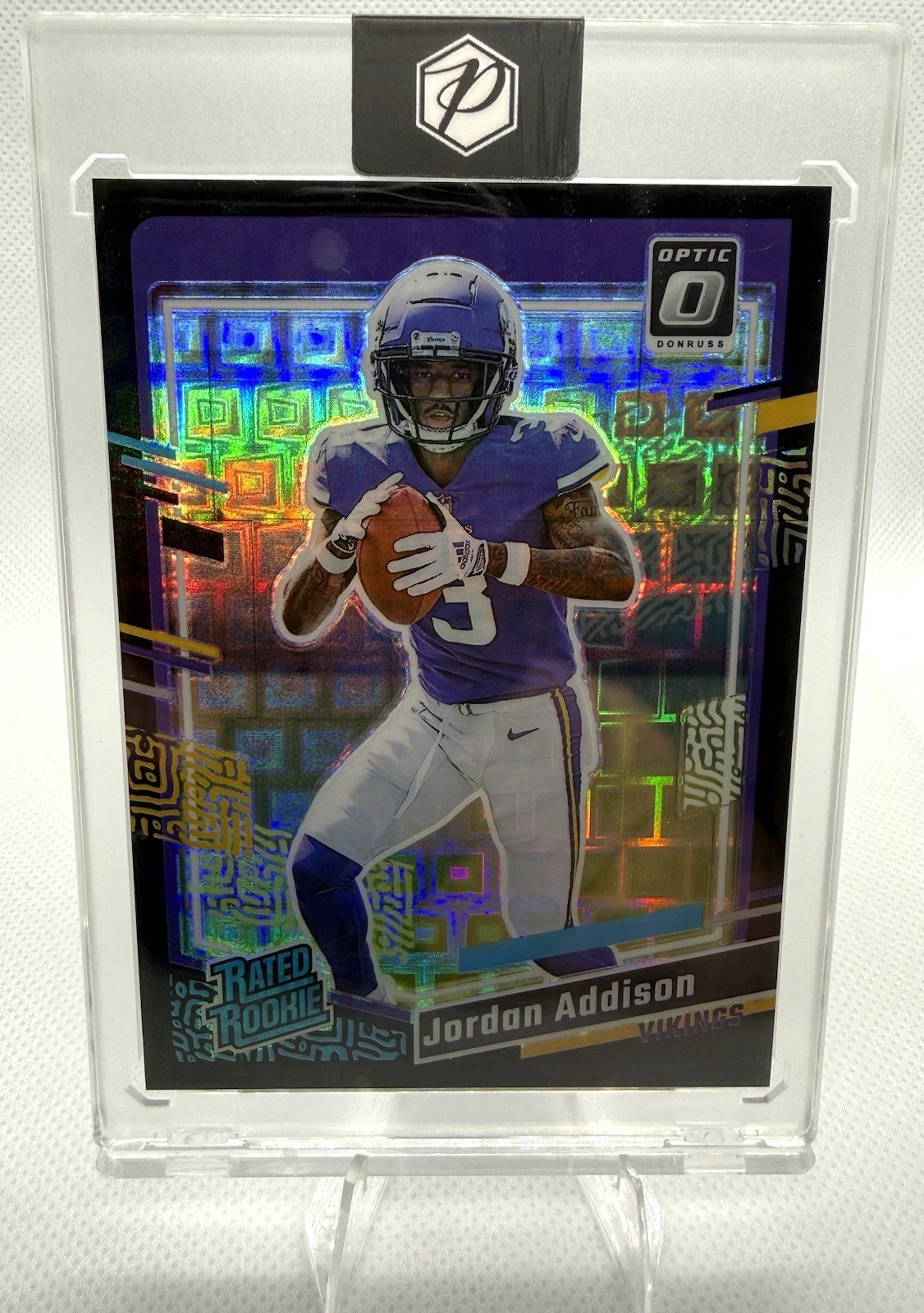 2023 Panini Donruss Optic- Rated Rookie Jordan Addison #271 Black Pandora /25 RC