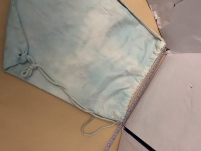 Unbranded Tie String Blue and White Cloud like pattern Bag