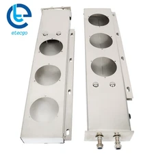 30" Chrome Mud Flap Hanger 2-1/2" Bolt Spacing For Semi Trucks 4" Light Cutouts