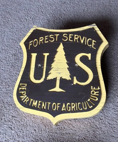 Vintage US Forest Service Sign Department of Agriculture Wood EXCELLENT COND