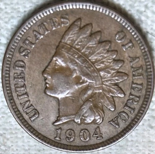 1904 Indian Cent Nice AU.  True Auction. Breaking Up Sets