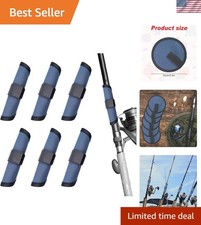 Fishing Lure Wrap Covers - 5.9 Inch, Lightweight Support for Rod Safety (6 pk)