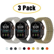 3 PACK Ocean Band Strap for Apple Watch 12 11 10 9 SE 44/45/46/49mm Ultra 4 3 2