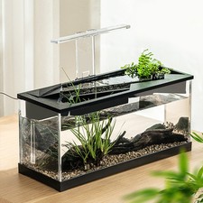 Small Fish Tank, Aquarium Tank With Build-in Light, Water Pump, Clear Cover