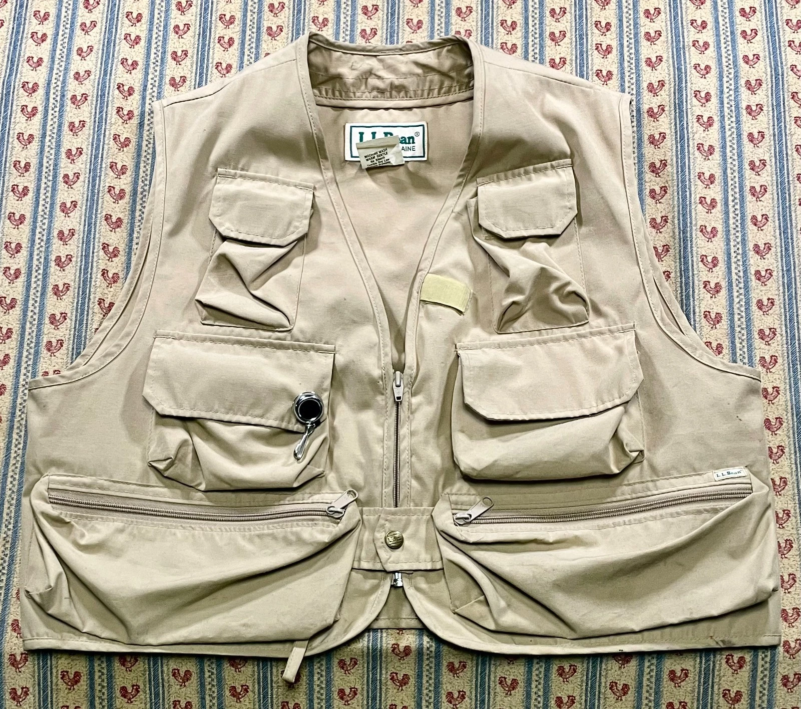 Vintage LL Bean Fishing Vest Tan size L