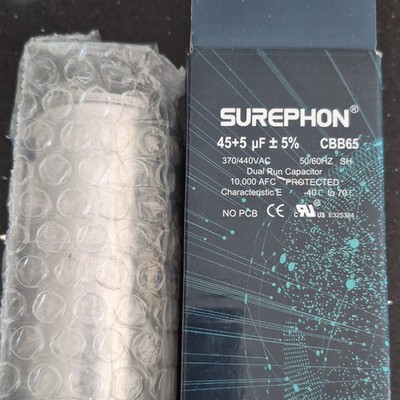 Surephon CBB65 Dual Run Capacitor 45/5 µF ±5% 370/440VAC 50/60Hz AC