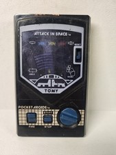 Vintage TOMY ATTACK IN SPACE POCKET ARCADE Japan Mfg Toy Working 