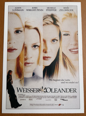 Weißer Oleander - Filmkarte Filmplakatkarte Cinema - Michelle Pfeiffer Zellweger