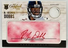 2017 Certified Cuts R Joshua Dobbs RPA Rookie LOGO Patch Auto /25 SP Steelers